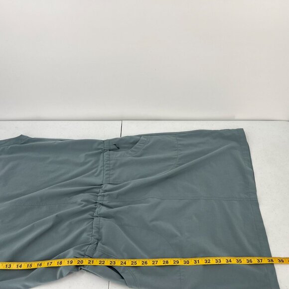 Prana M Drawstring Waist Dress Blue Recycled Poly Quick Dry Travel Outdoor - Picture 6 of 15